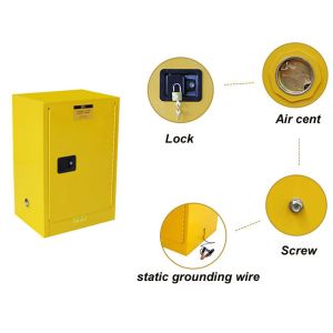 Wholesale Various Sizes Industrial Lab Furniture , Yellow Flammable Storage Cabinet from china suppliers