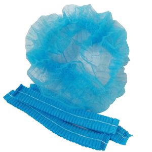 Non Woven Disposable Head Cap , Surgical Bouffant Scrub Hats Lightweight