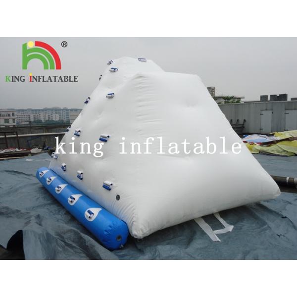 Backyard White Inflatable Water Iceberg / Durable PVC Custom Logo Printed Water Toy
