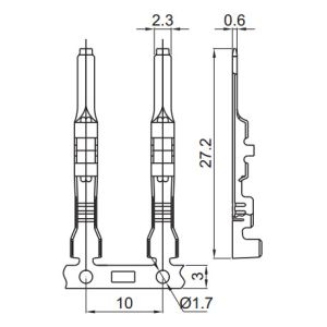 H65 Auto Wire Terminal Connectors Male Automotive Crimp Terminals
