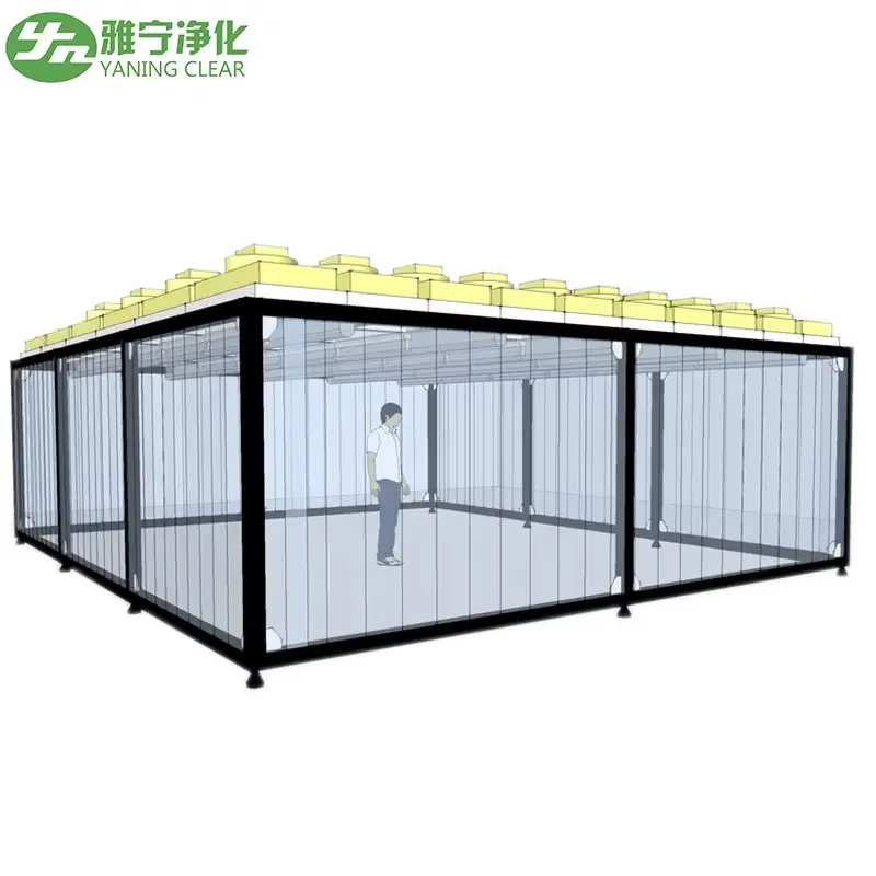 Customizable Modular Cleanroom Booth with Stainless Steel Frame and Acrylic