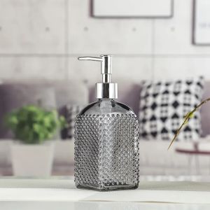 Polka Dot Glass Bottle 500ml For Press Type Dispensing Of Hand Sanitizer And