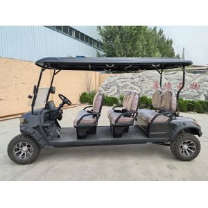 High Quality 6 Seater Golf Carts Electric Buggy Black Color Lithium Battery