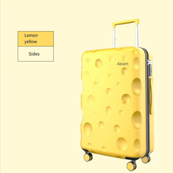 Quality Soft Handle Sponge Style Cute Dot Design PC Hardside Luggage with Spinner Wheels Front Open and TSA Lock 24 inch for sale