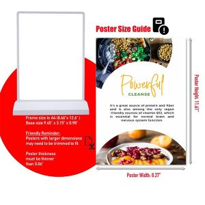 Aluminum Frame Magnetic Ultra-thin LED Poster Light Box Menu Board For Cinema