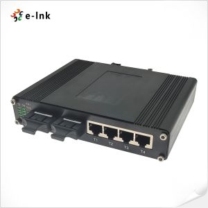 Industrial Gigabit PoE Ethernet Switch 100W 1000M 4 RJ45 port + 2 SFP port