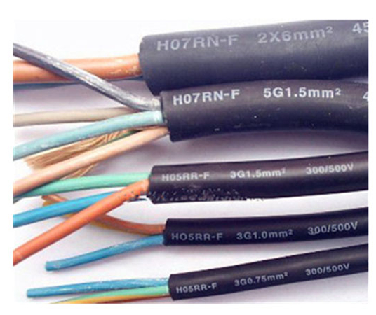 High Flexible 3 Core Rubber Electrical Cable , Machine Tool Cables Oil Resistance
