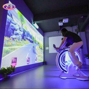 Costume Changes Bicycle Simulator Projection Outdoor Stationary Bike Simulator