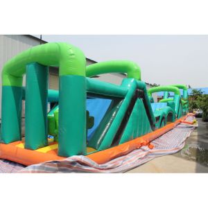 Customized Color Inflatable Obstacle Course White Bounce House Game for Unisex