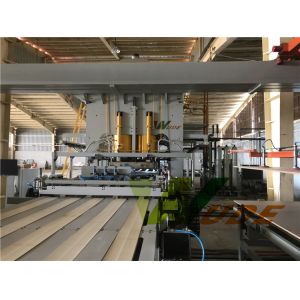 Embossed Double Sided Synchronous Laminating Line Hot Press For Furniture Boards
