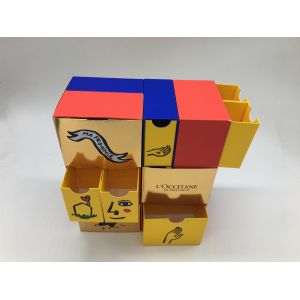 Reversible Gift Packaging Box With Drawer / Multidimensional Cardboard Storage