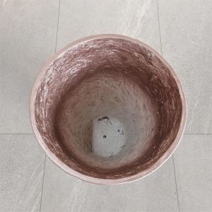 Modern Round Fiber Cement Pot Contemporary Durable For Garden