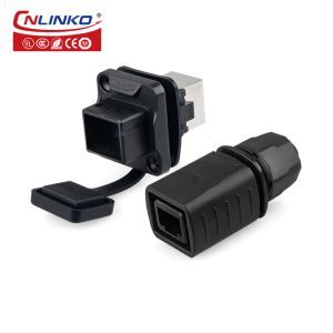 IP67 Waterproof RJ45 Connector Plug to Socket Panel Mount Connector RJ45 Network