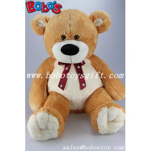 China 23.5Brown Big Soft Teddy Bear Toys With Printing Ribbon on sale