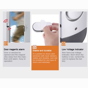 ABS Personal Security Door Magnet Window Motion Sensor Alarm LR44*3 1000pieces