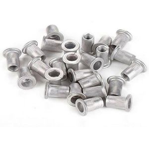 M6 M8 Steel Iron Knurled Body Open End Reduced Flat Small Head Rivet Nut