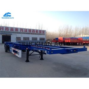 Flatbed Cargo Container Semi Trailer 3 * 13 Ton Capacity With Tubeless Tire