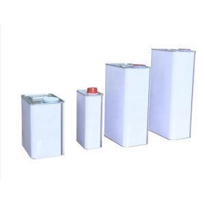 Customized Printed Metal Square Tin Paint Can With Lids