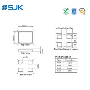 3225 SAW Resonator With 433.92MHz ±75KHz RoHS
