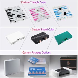 Backgammon Mold Premium High Gloss Colorful Acrylic Backgammon Game Set