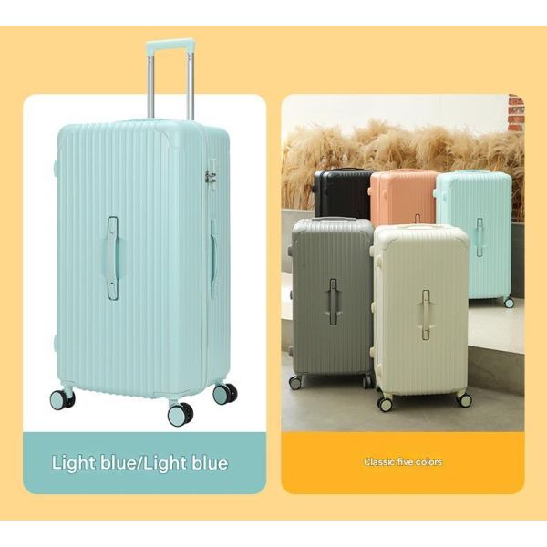 9010 New Candy-Colored Aluminum Alloy Trolley Suitcase, 30-inch Large Capacity,