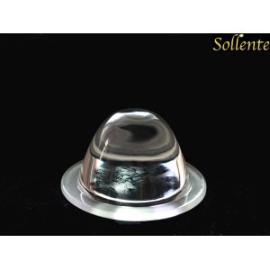High Transmittance Glass LED Optical Lens With Metal Holder 45 Degree