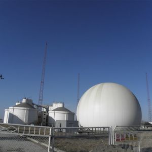 Strong Double Membrane Biogas Dome Gas Holder Balloon Ground Mounted UV