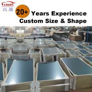 Plastic Frame Antique Gold Vintage Arch Bathroom Toilet Mirror for Customized