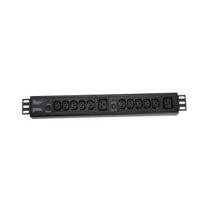 12 Way IEC Type PDU Extension Socket With On/Off Switch, Overload Protector