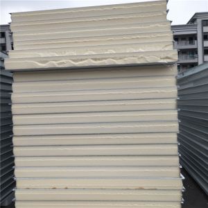75mm color coated PU sandwich panel 5950 x 1150mm for prefabricated house