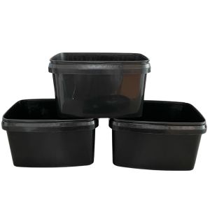 3L Rectangle White Plastic Bucket with Lid Thickness 1.0 to 2.5 MM and