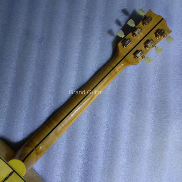 Custom Solid 43 Inch Jumbo Parlor Acoustic Guitar Flamed Maple Back Side Ebony Bridge