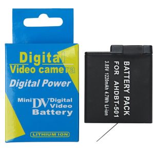 Wholesale Go Pro Camera Accessories 1220mAh 3.85V Rechargeable Battery GoPro Hero 5 Standard Battery For GoPro Camera AHDBT-501 from china suppliers