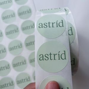 Custom Text Image Adhesive Printing Round Label Stickers Waterproof Vinyl