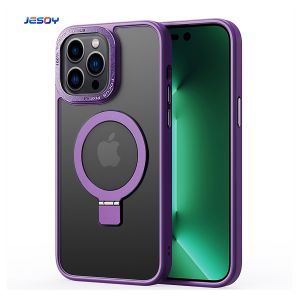 Magnetic Invisible Stand Magsafe Phone Case 16FT Military Shockproof Protection