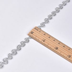 20KJ68 1.5cm Metallic Crochet Gimp Braid Trim