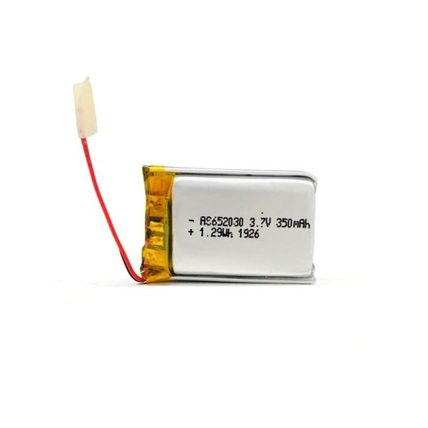 350mAh 3.7 V Lithium Polymer Battery CV Charge KPL652030