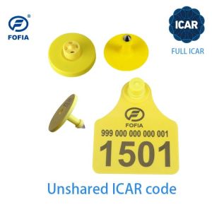 Wholesale ISO11784/5 Unshared ICAR Code Electronic Ear Tags for Animal Management with BLE Reader Support from china suppliers