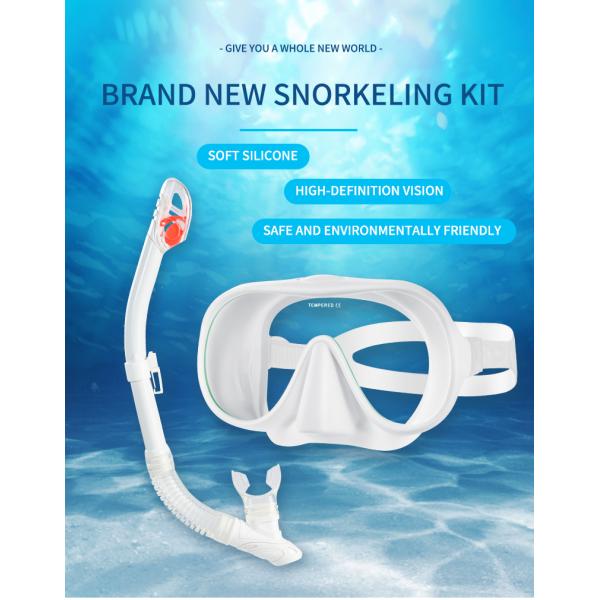 ZMZDIVE Freediving Snorkel Mask Set Prescription Snorkeling Goggles