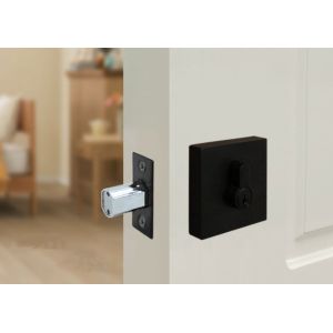 Brass Cylinder Square Deadbolt Lock Matte Black SC1 KW1 Tooth Type