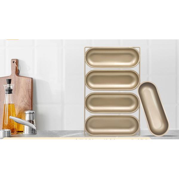 Bread Non-Stick Hot Dog Baking Mold 7-Inch For Bakeware