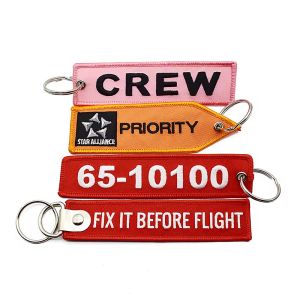 Wholesale Olecranon Hook Cheap Custom Flight Fabric Embroidery Jet tag Woven