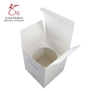 SGS Approve Foldable 350gsm White Cardboard Custom Candle Box Packaging