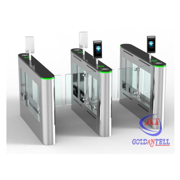 Quality Face And Temperature Recognition QR Code Security Swing Barrier for sale