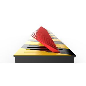 Metal One Way Traffic Flow Plate Hydraulic Rising Bollards For Security Spike