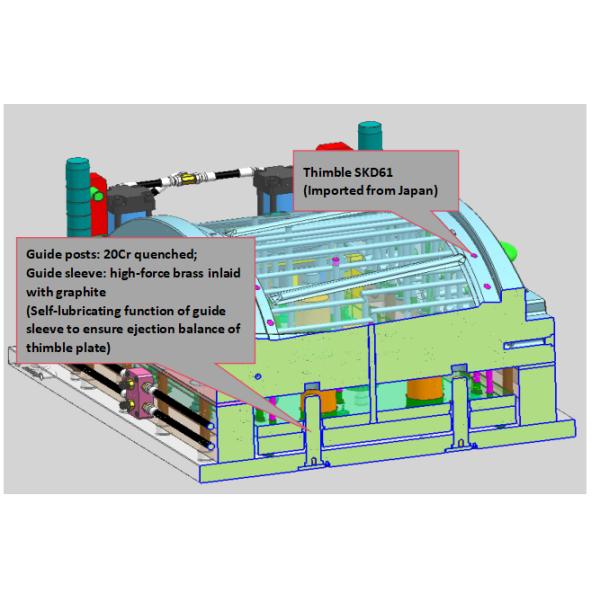 SMC Auto Bumper Mould 2500x900x180mm P20 Steel Compression Molding