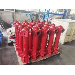Painted Red Vertical Fire Hydrant Pillar Two Way ODM