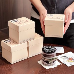 Custom Kraft Paper Cake Box Food Grade Recyclable Packaging