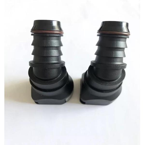 EPDM Fuel Liquid Plastic Quick Connectors 15.82mm 45 Degree