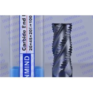 HRC55 4 Flute 20mm Roughing End Mills / Solid Carbide Endmills Tools For Milling